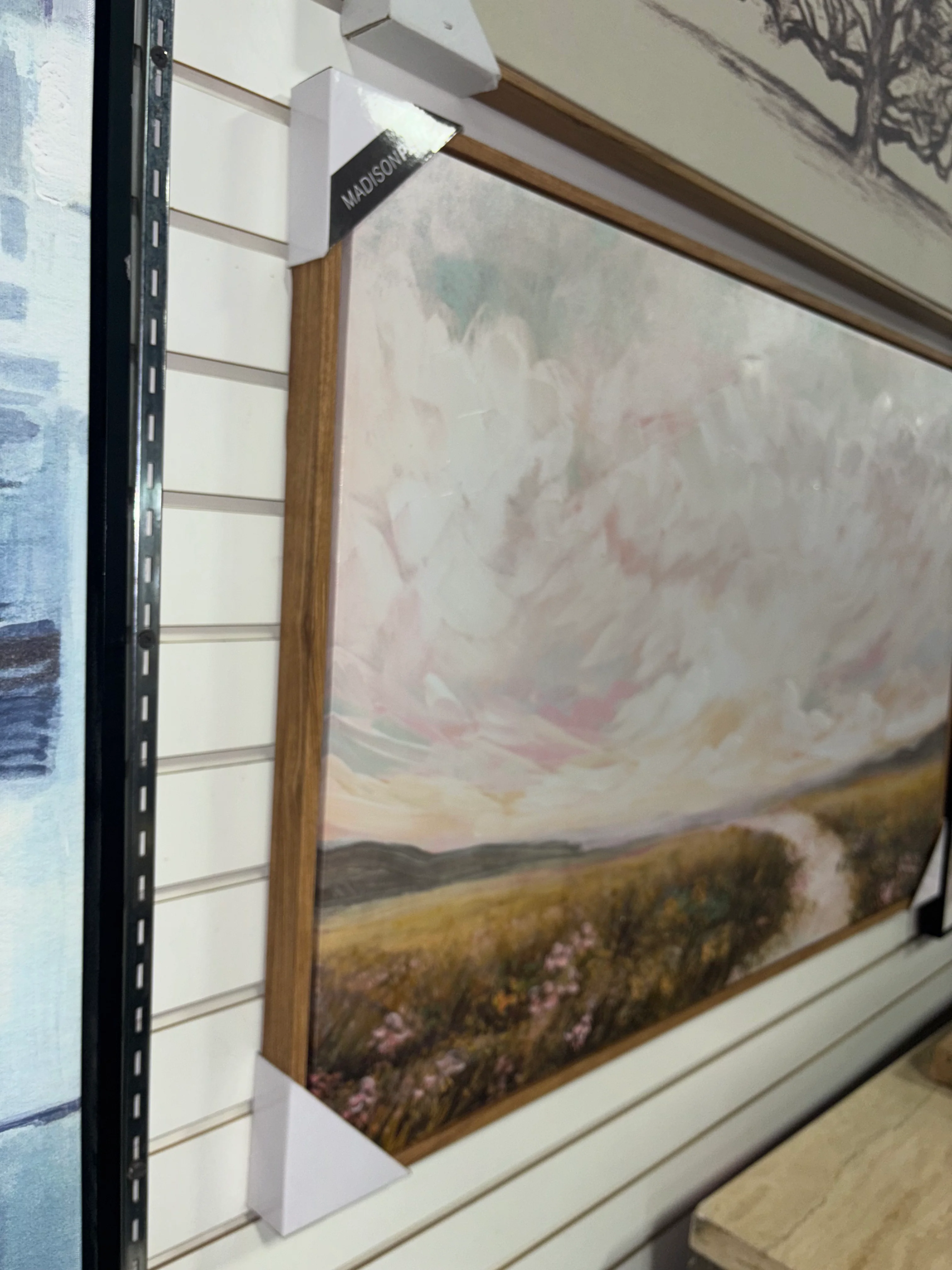 Hand Embellished Framed Canvas Abstract Landscape Wall Art SHOWROOM ITEM - Image 3