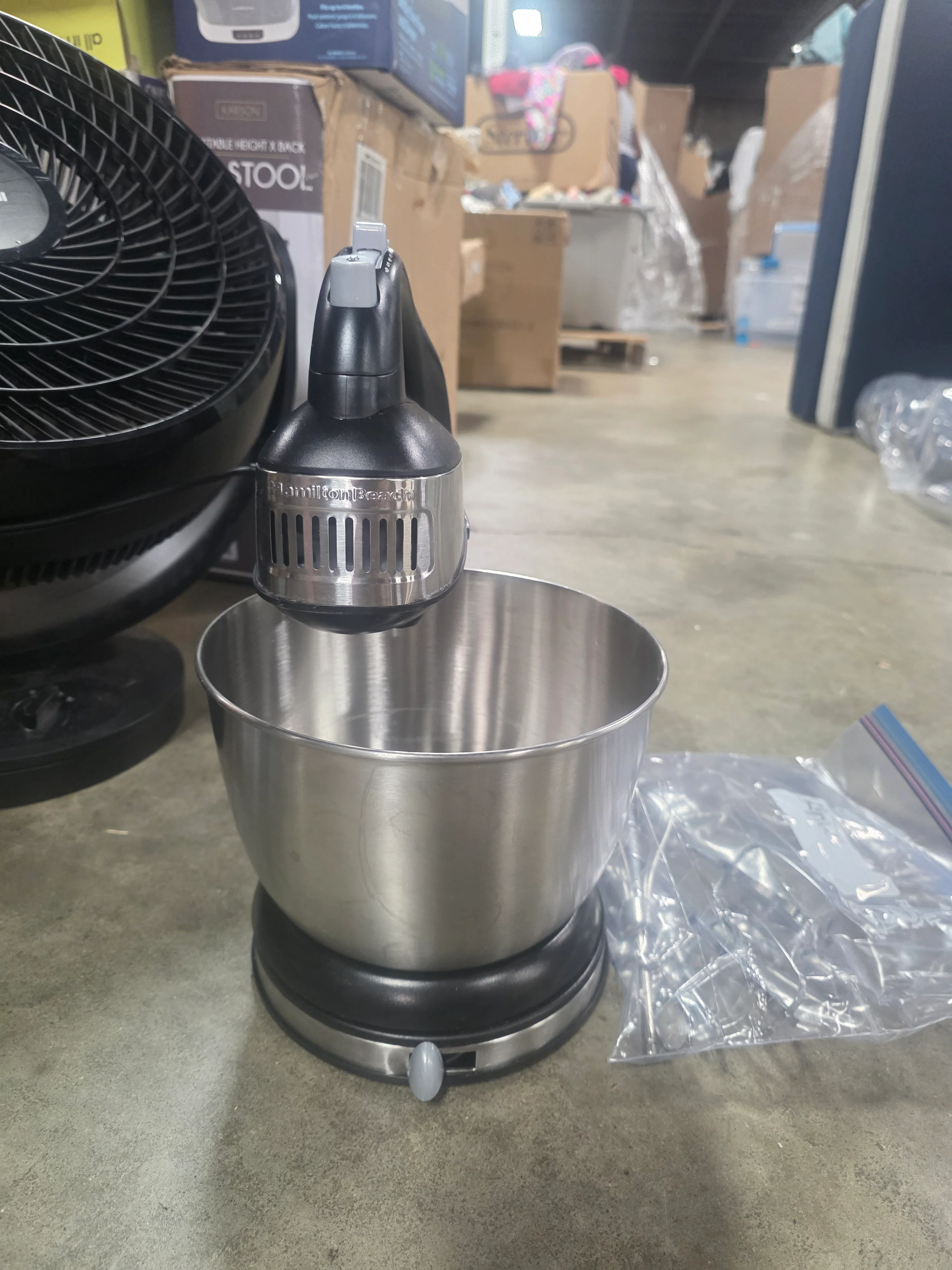 Hand/Stand Mixer 6-Speed Kitchen Mixer, Stainless Steel Bowl - Image 7