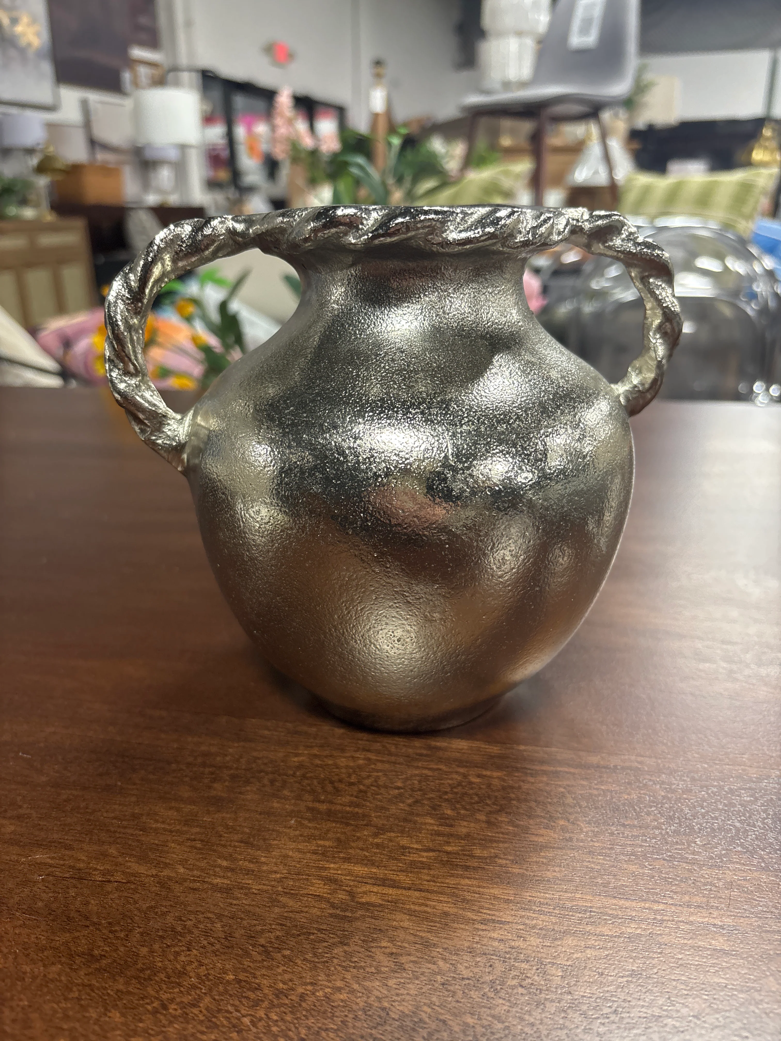Handled Vase Silver SHOWROOM ITEM - Image 2