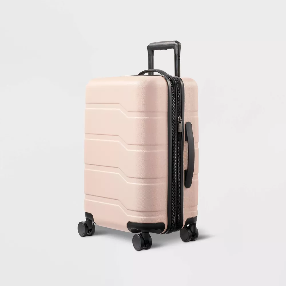 Hardside Carry On Suitcase Pink