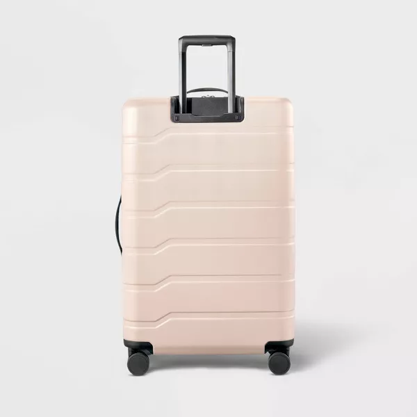 Hardside Large Checked Spinner Suitcase - Image 4
