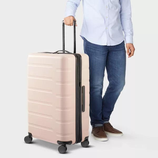 Hardside Large Checked Spinner Suitcase - Image 5