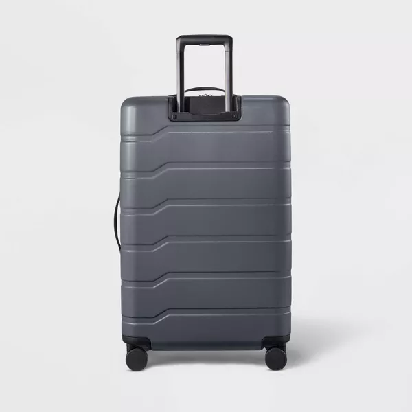 Hardside Large Checked Spinner Suitcase - Image 4