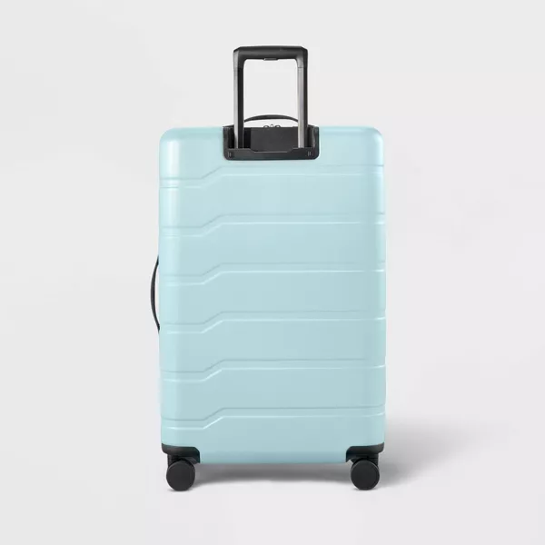 Hardside Large Checked Spinner Suitcase - Image 3