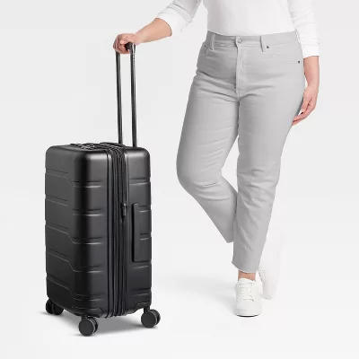 Hardside Medium Checked Suitcase - Image 3