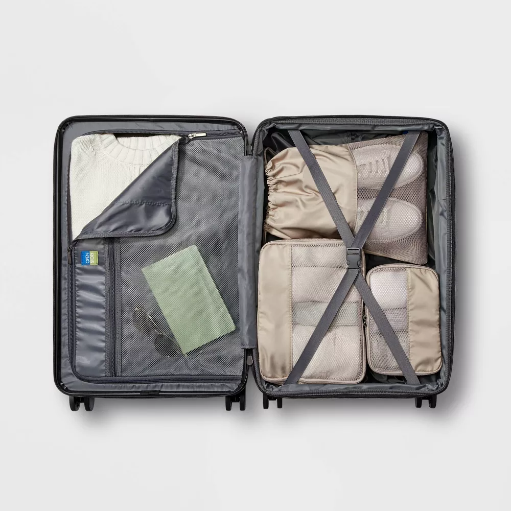 Hardside Medium Checked Suitcase - Image 5