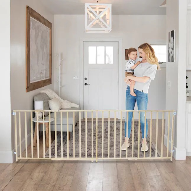 Hardware Mounted Natural Wood Safety Gate - Image 3