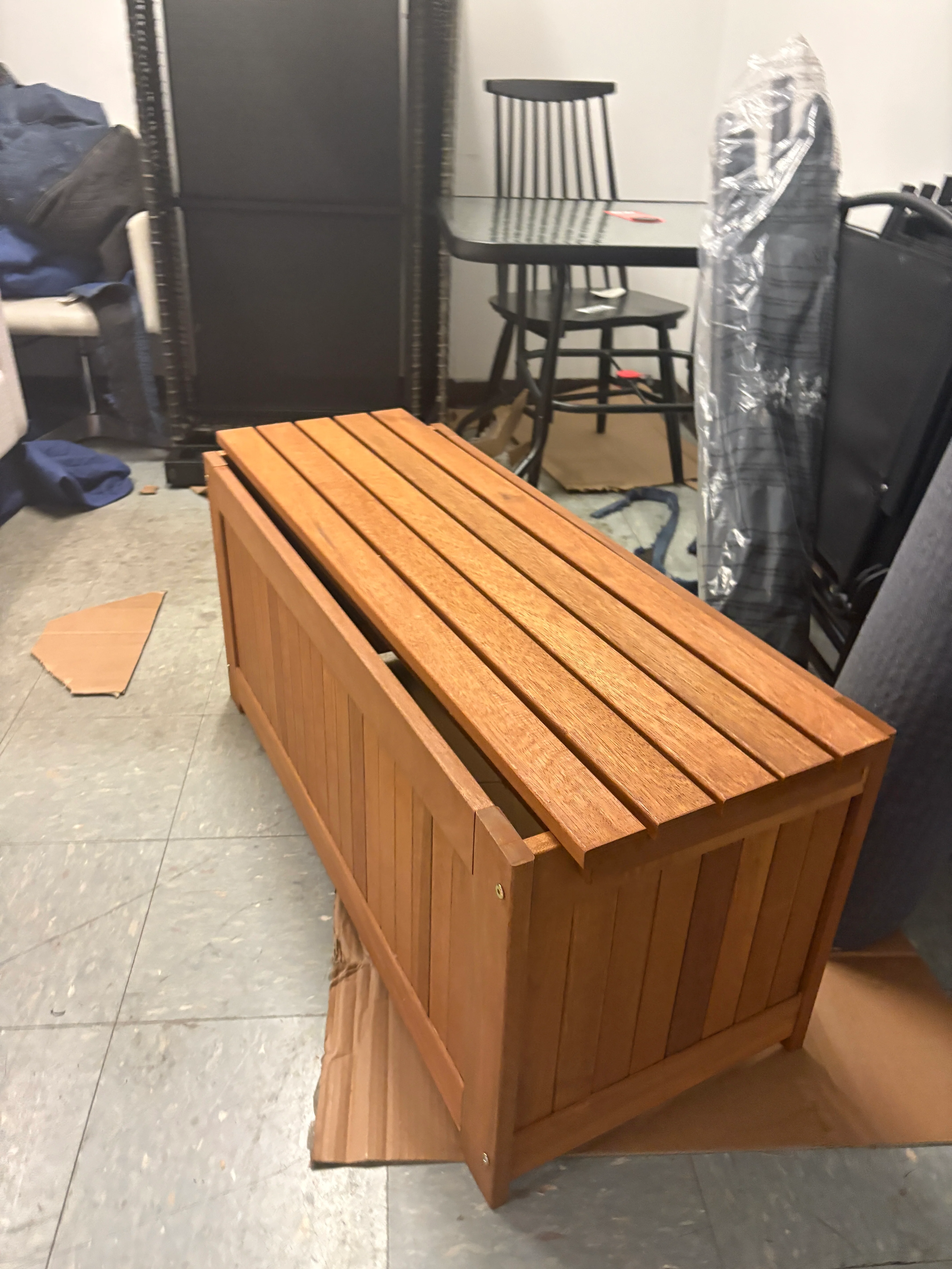 Hardwood Outdoor Planter Boxes w/ Detachable Bench SHOWROOM ITEM - Image 2