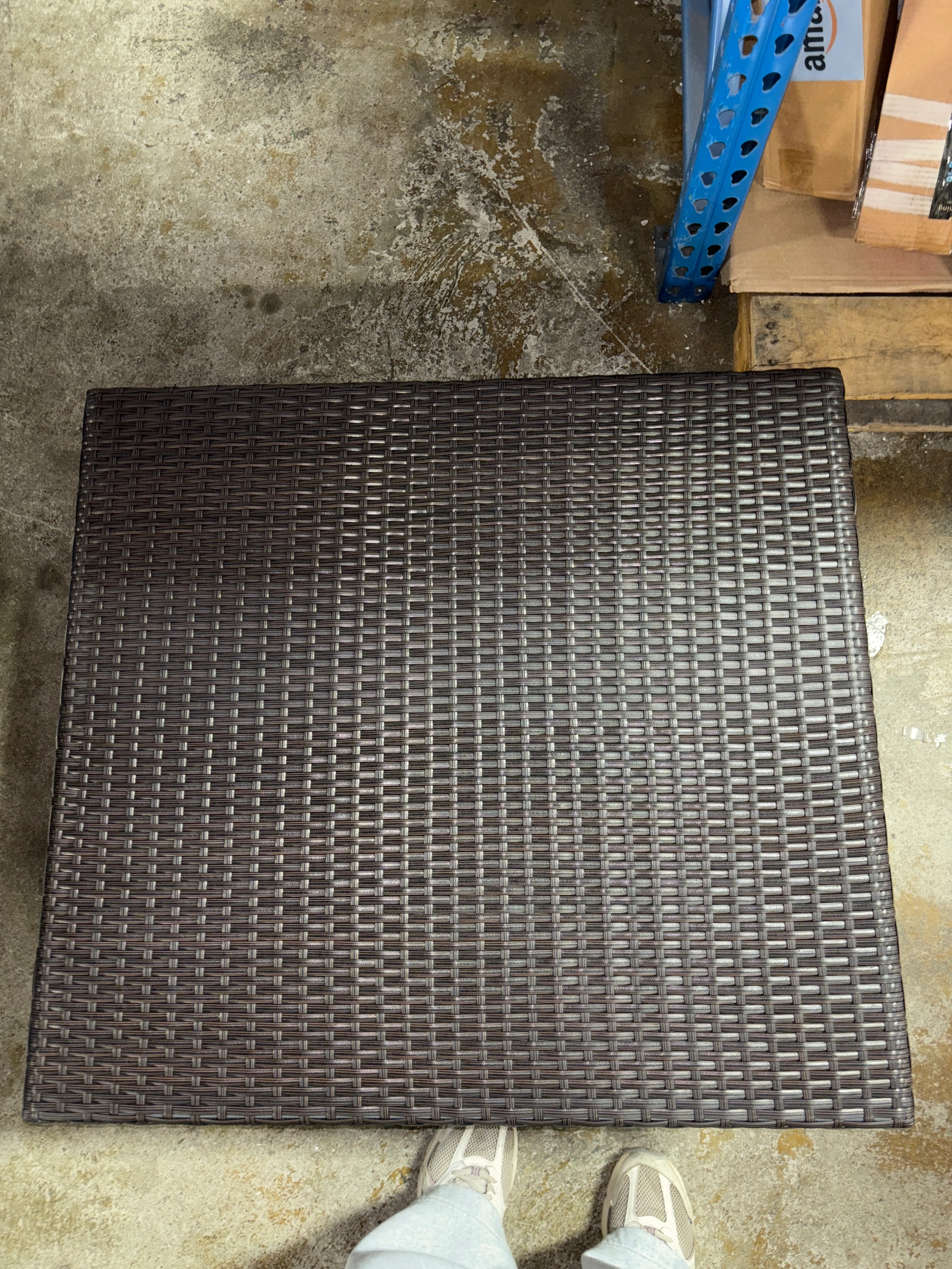Hasanat Rectangular Wicker Outdoor Coffee Table SHOWROOM ITEM - Image 5