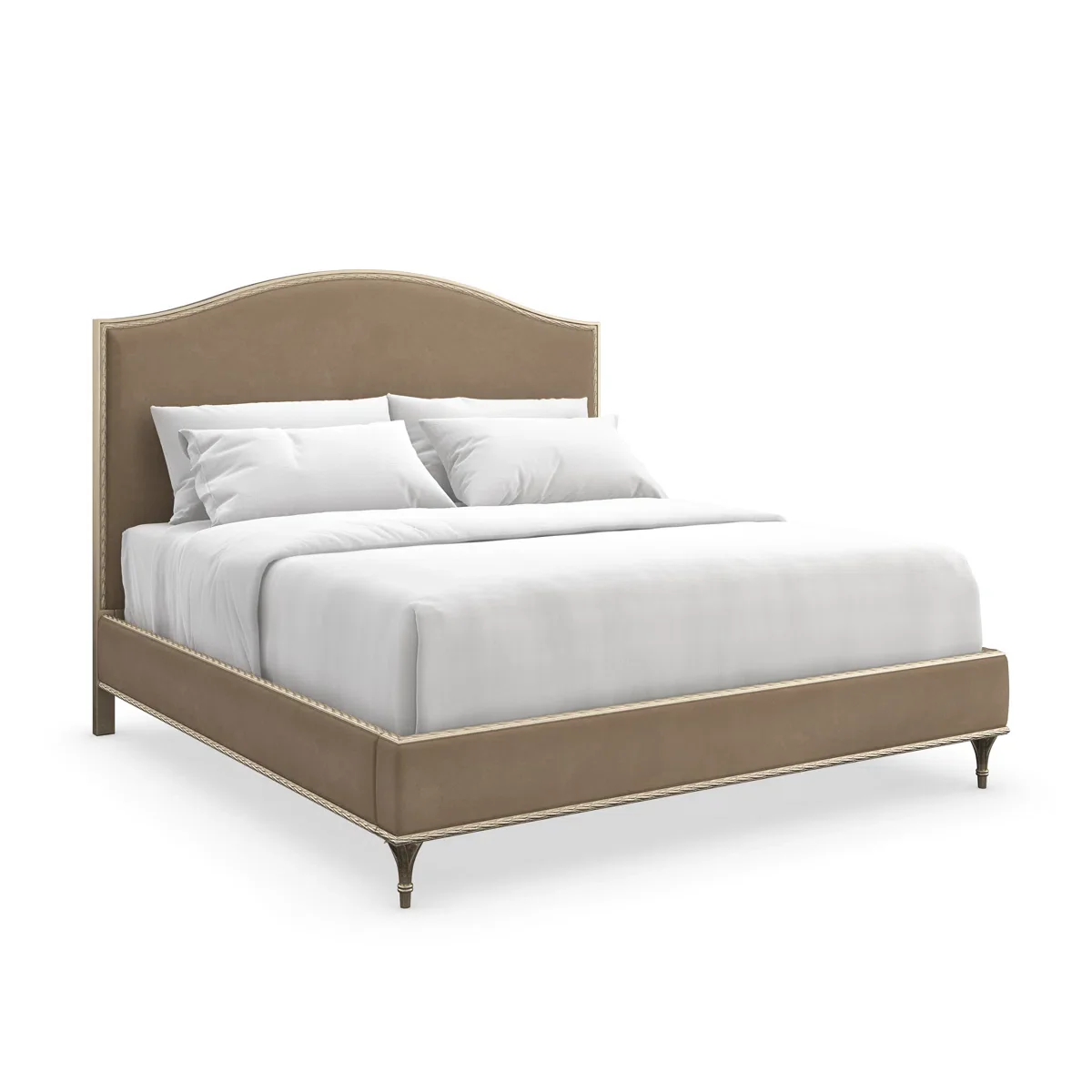 (Headboard ONLY) Caracole Fontainbleau Platrom King Bed - Aglow SHOWROOM ITEM