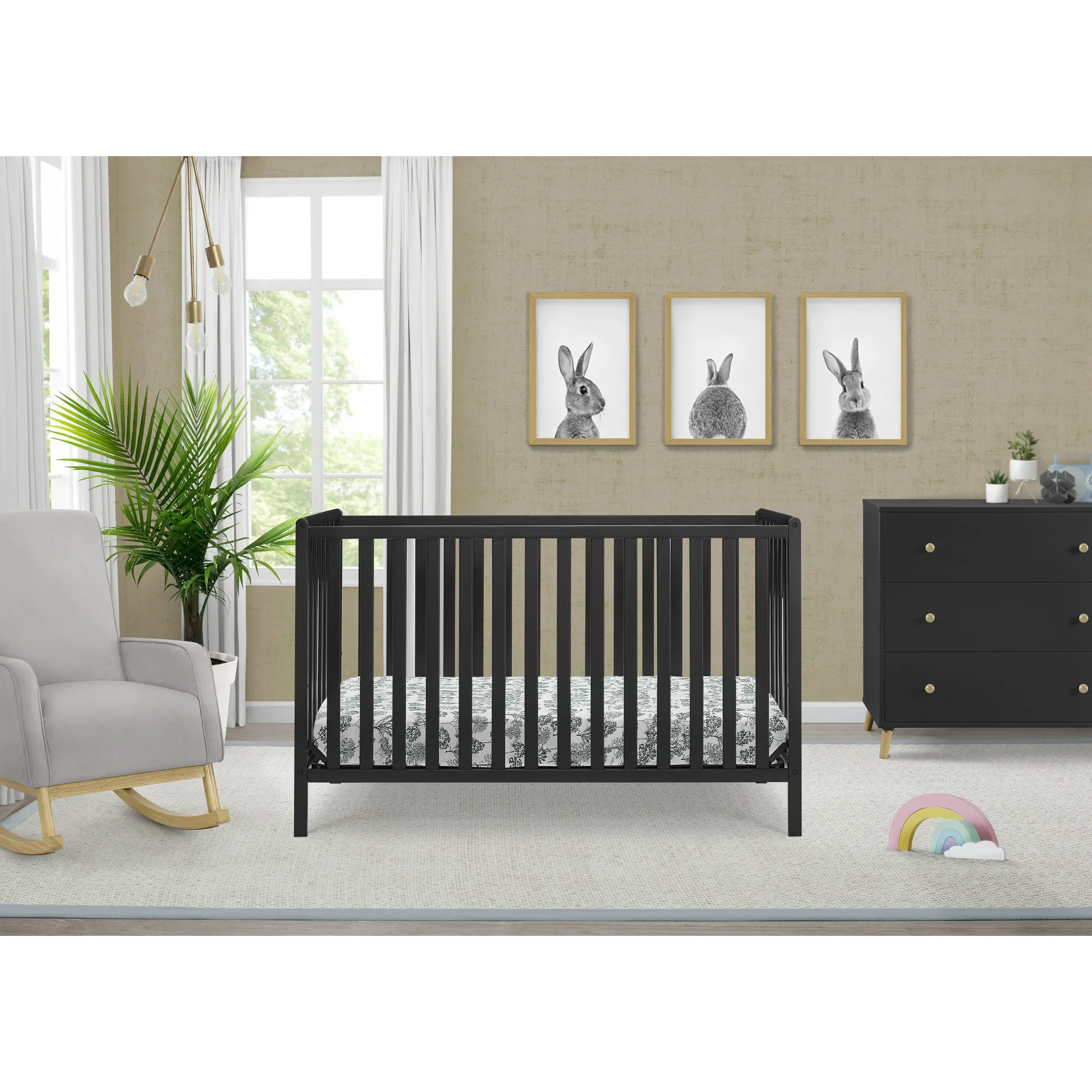 Heartland 4-in-1 Convertible Crib - Greenguard Gold Certified, Black - Image 3