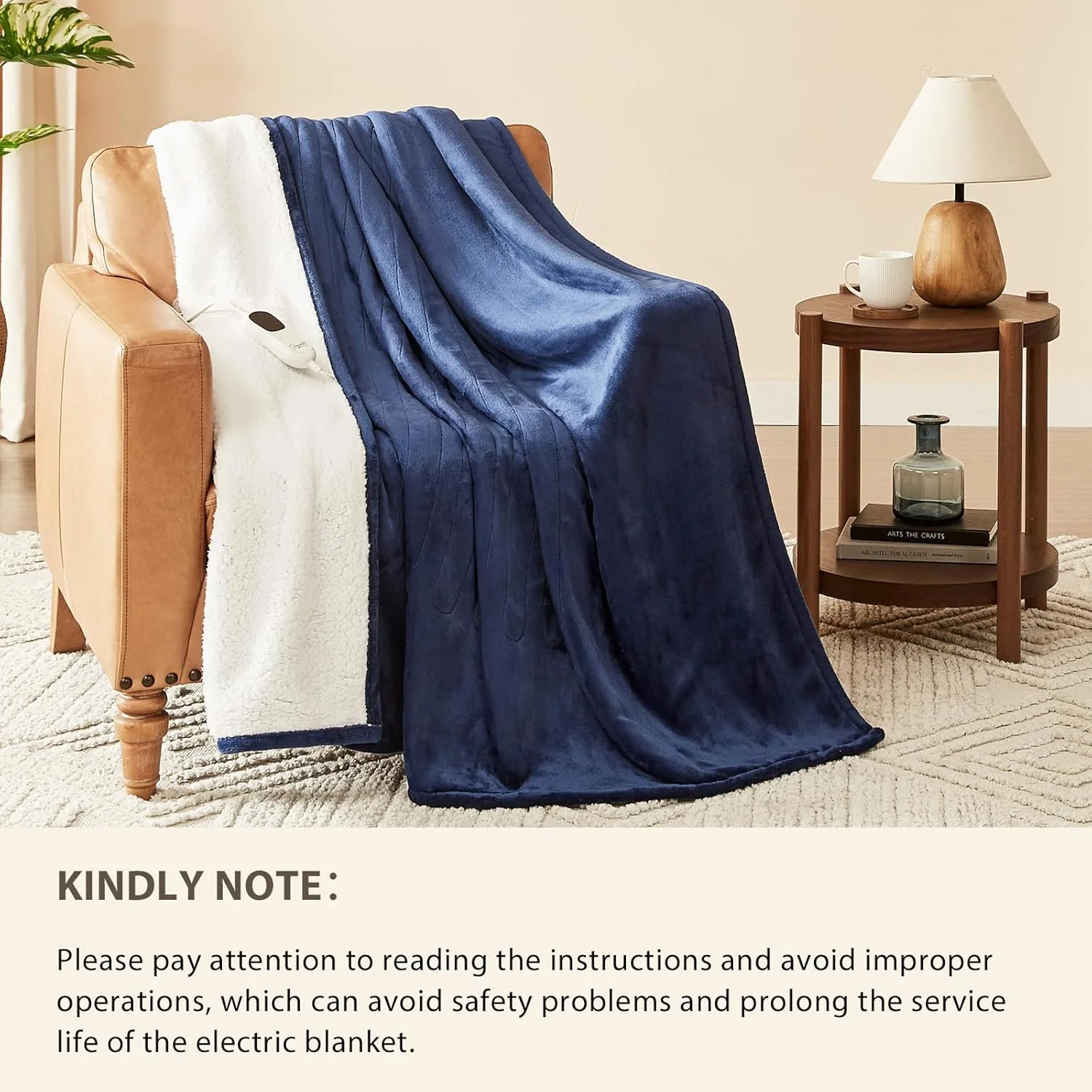 Heated Blanket Electric Throw - 50"x60" - Image 2