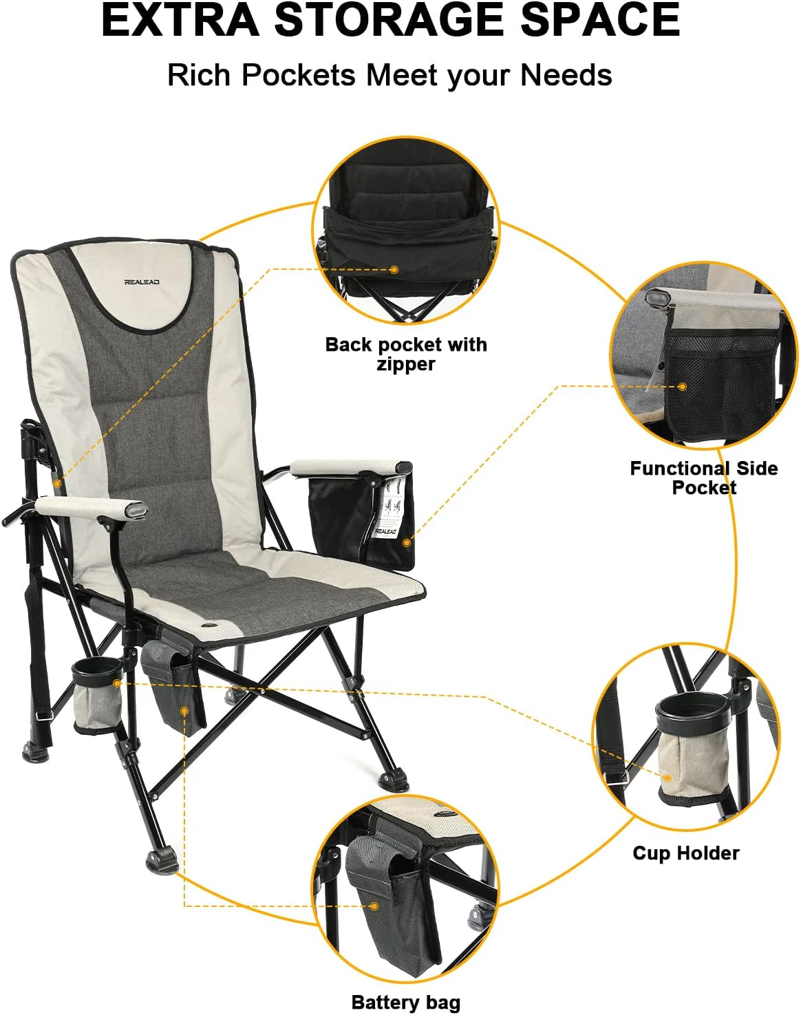 Heated Camping Chair - Fully Padded Outdoor - Image 2