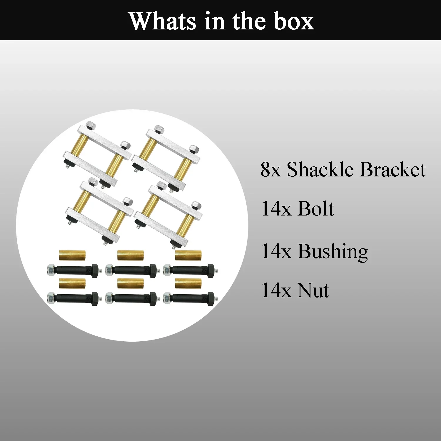 Heavy Duty Shackle Upgrade Kit Trailer Shackle Kit Tandem Axle Replaces - 3 PIECES - Image 4
