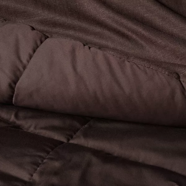 Heavyweight Linen Blend Comforter and Sham Set - Full/Queen - Image 5