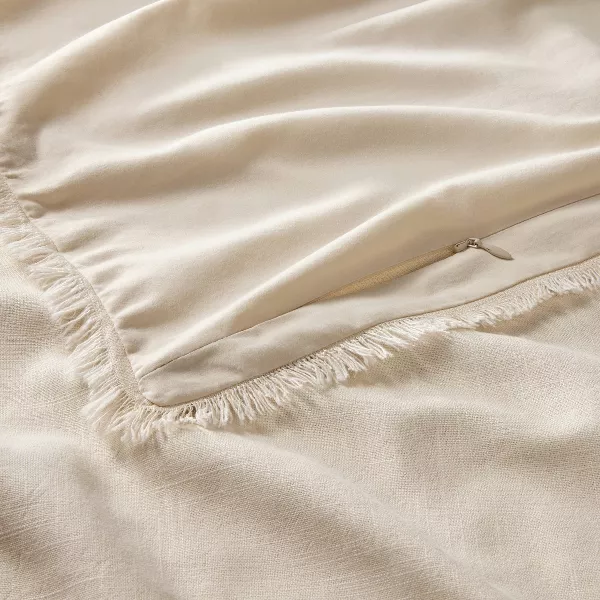 Heavyweight Linen Blend Comforter & Sham Set Full/Queen - Image 2