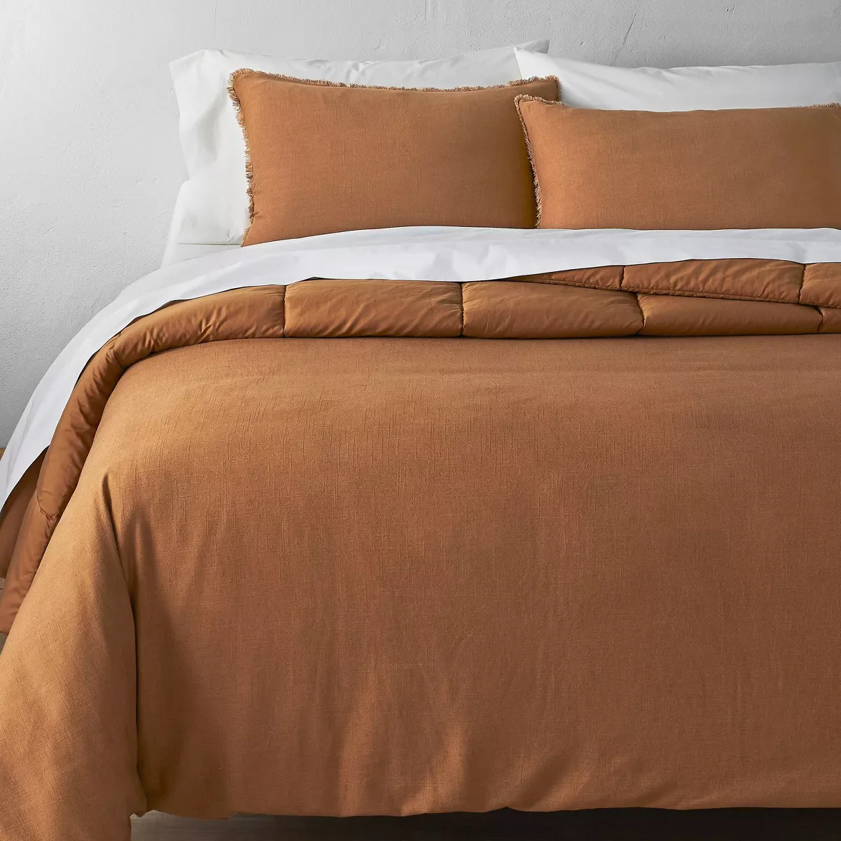 Heavyweight Linen Blend Comforter & Sham Set - Full/Queen
