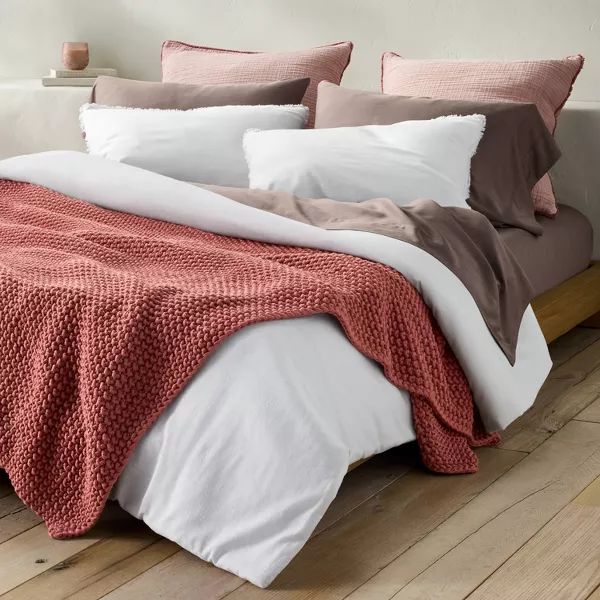 Heavyweight Linen Blend Comforter & Sham Set Full/Queen, - Image 5