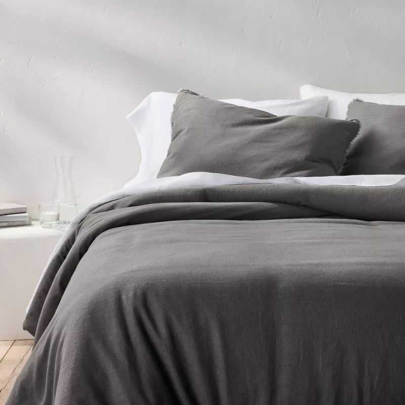 Heavyweight Linen Blend Comforter & Sham Set - King/California King