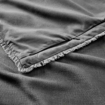 Heavyweight Linen Blend Comforter & Sham Set - King/California King - Image 3