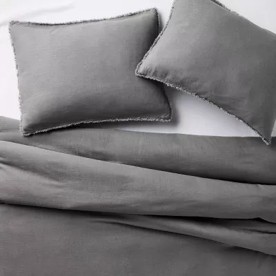 Heavyweight Linen Blend Comforter & Sham Set - King/California King - Image 5
