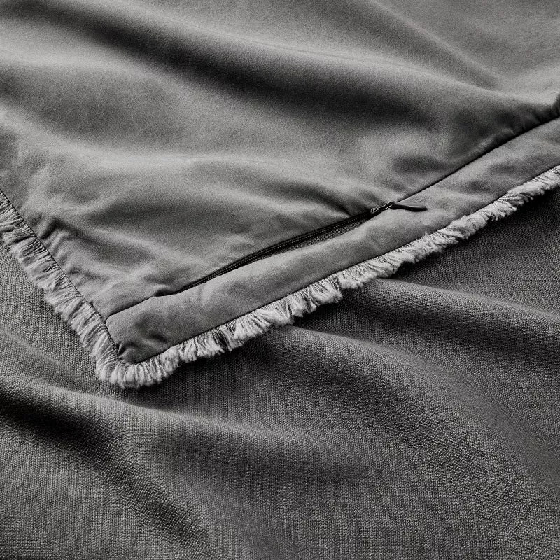 Heavyweight Linen Blend Comforter & Sham Set - King/California King - Image 2