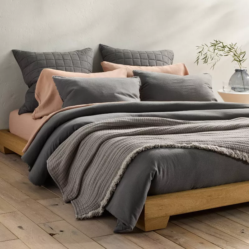 Heavyweight Linen Blend Comforter & Sham Set - King/California King - Image 5