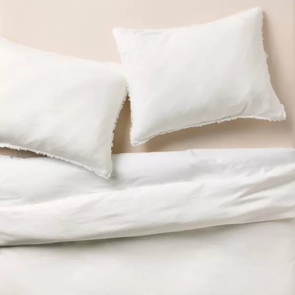 Heavyweight Linen Blend Duvet Cover & Pillow Sham Set - King - Image 4