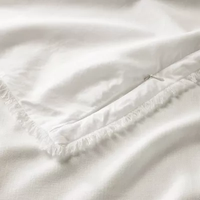 Heavyweight Linen Blend Duvet Cover & Pillow Sham Set - King - Image 3