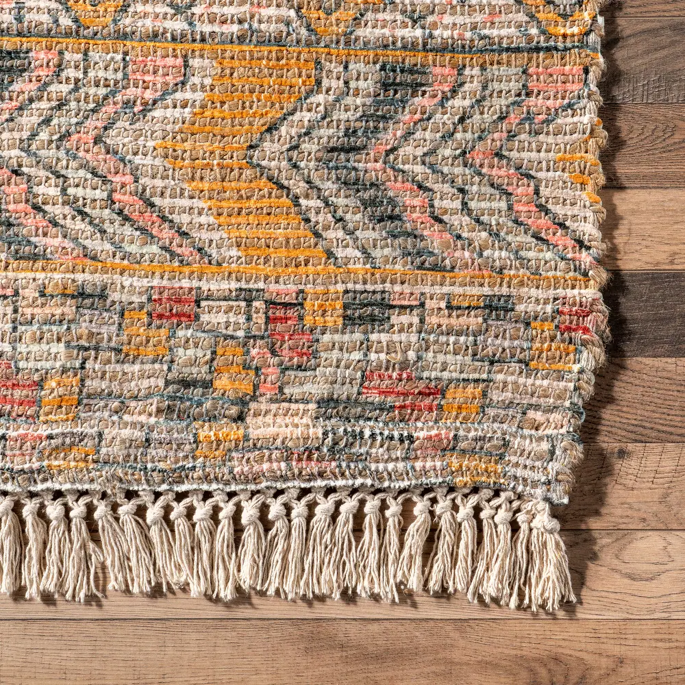 Hermina Southwestern Tasseled Area Rug - 5' x 8' - Multicolor - Image 5