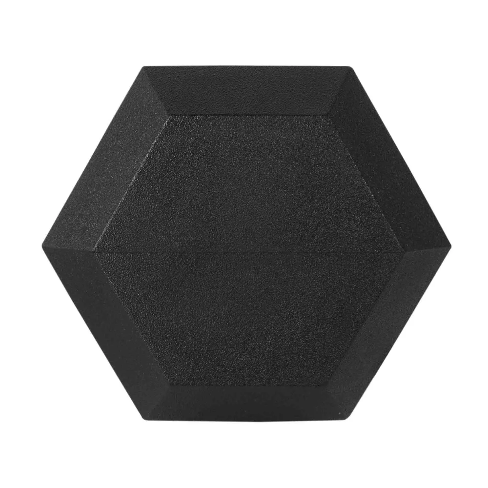 1-Piece Hex Dumbbells Non-Slip Free Weights Full Body Strength Training, Black - Image 3