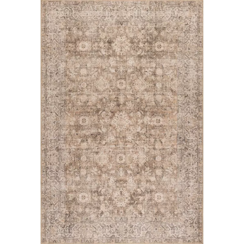 Hillstone Collection Elinda Traditional Vintage Medallion Area Rug - 5'x8'