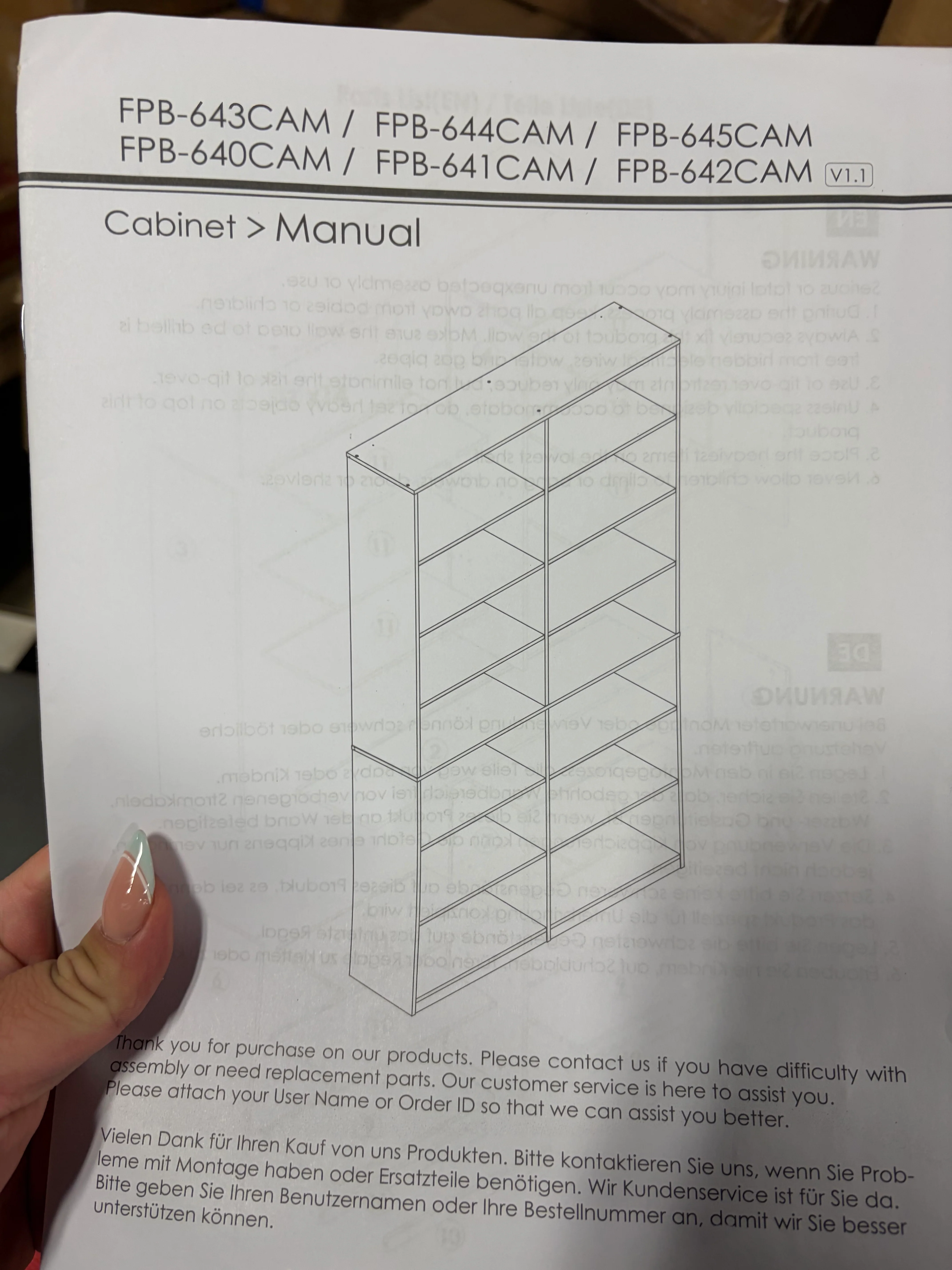 Hiphuta Double Wide 7-Tier Bookcase with 14 Cubes Blue - Image 6