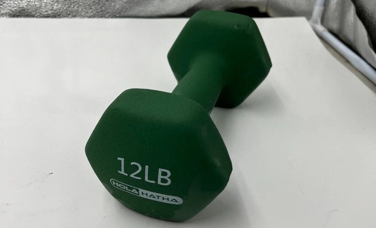 Hola Hatha Neoprene Dumbbell Exercises Green Set of 2