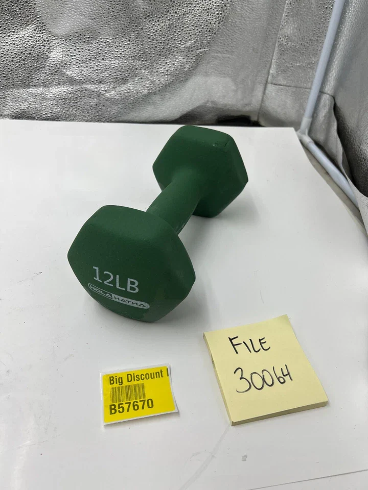 Hola Hatha Neoprene Dumbbell Exercises Green Set of 2 - Image 2
