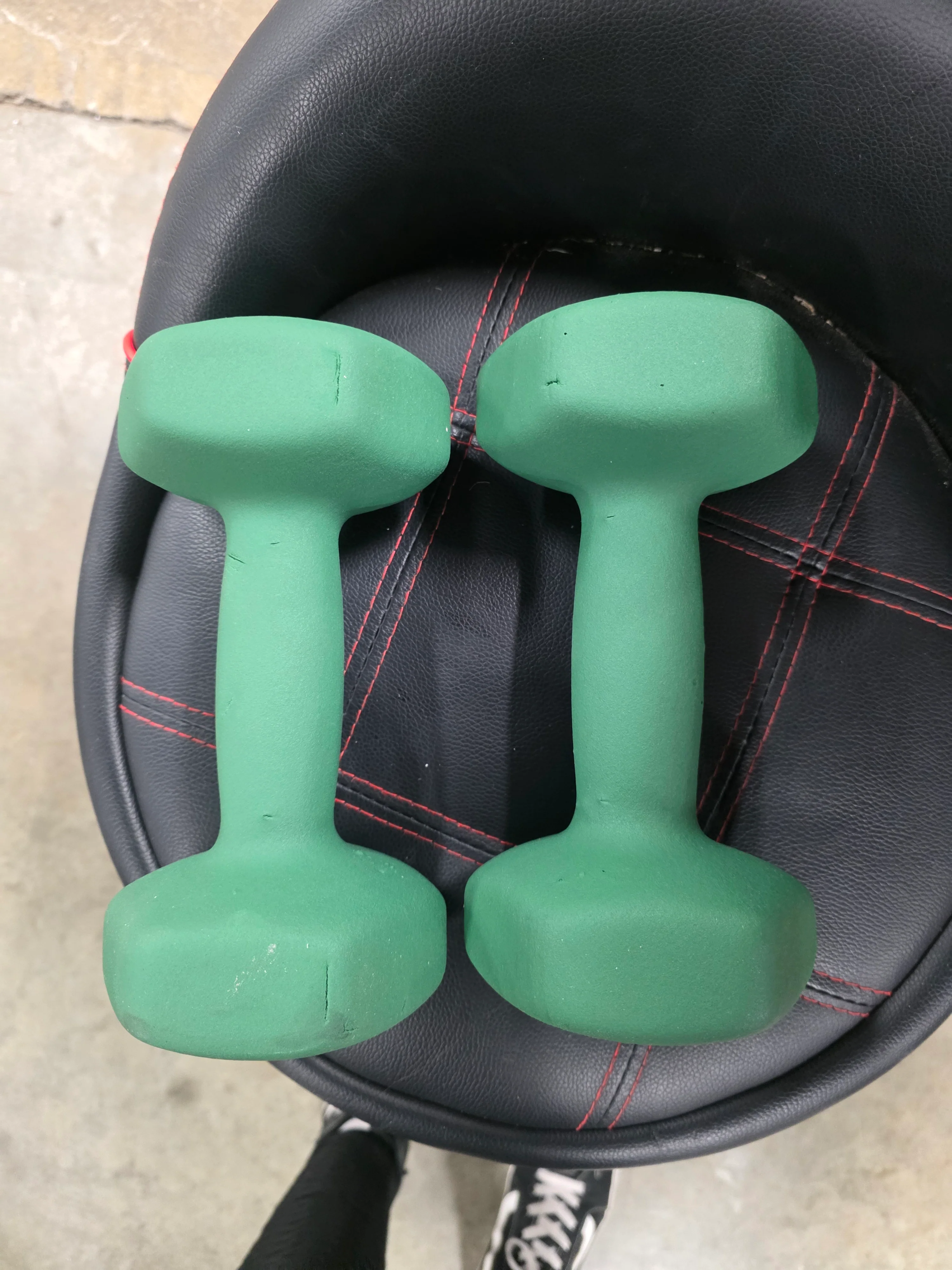 Hola Hatha Neoprene Dumbbell Exercises Green Set of 2 - Image 6