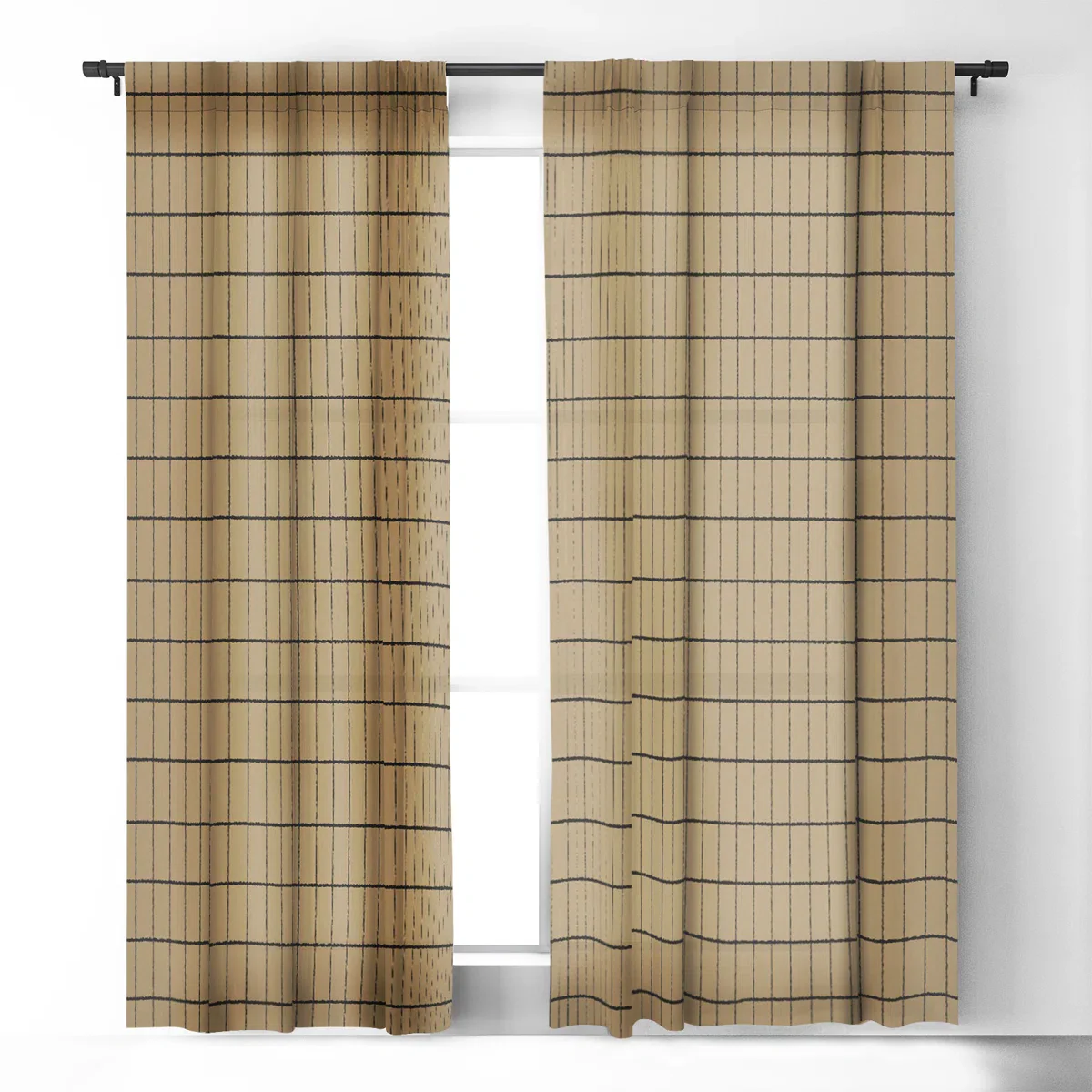Holli Zollinger Kraft Grid 1pc Blackout Window Curtain Panel - Image 4