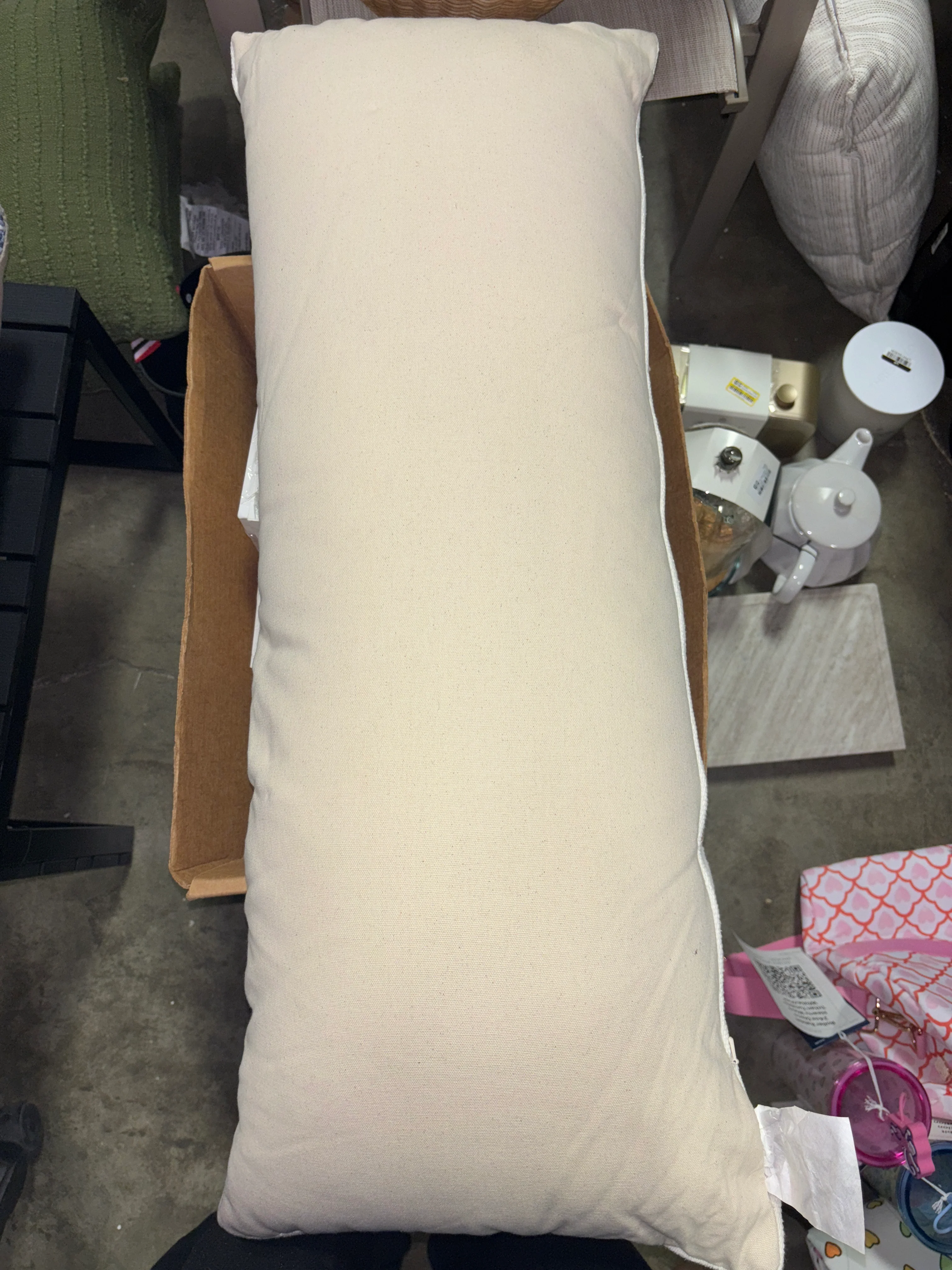 Horizon Lumbar Pillow Parchment & Pecan SHOWROOM ITEM - Image 3