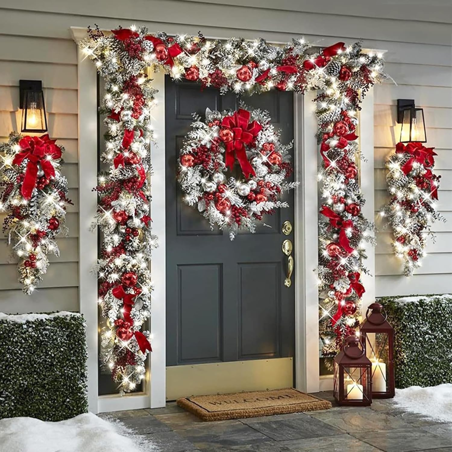 Christmas 4-Piece Set: Garland, Wreath - Image 2