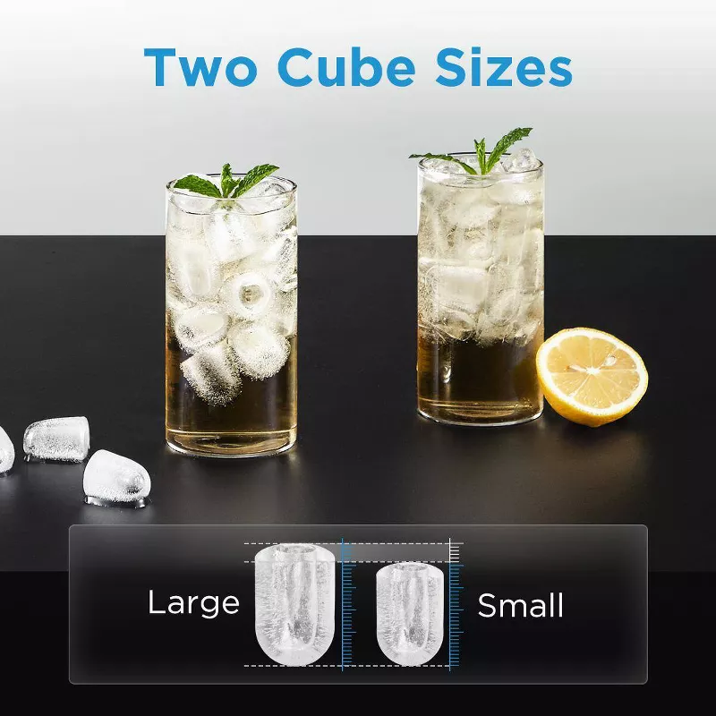 Ice Maker Countertop, Bullet Ice, 2 Ice Sizes, White - Image 4