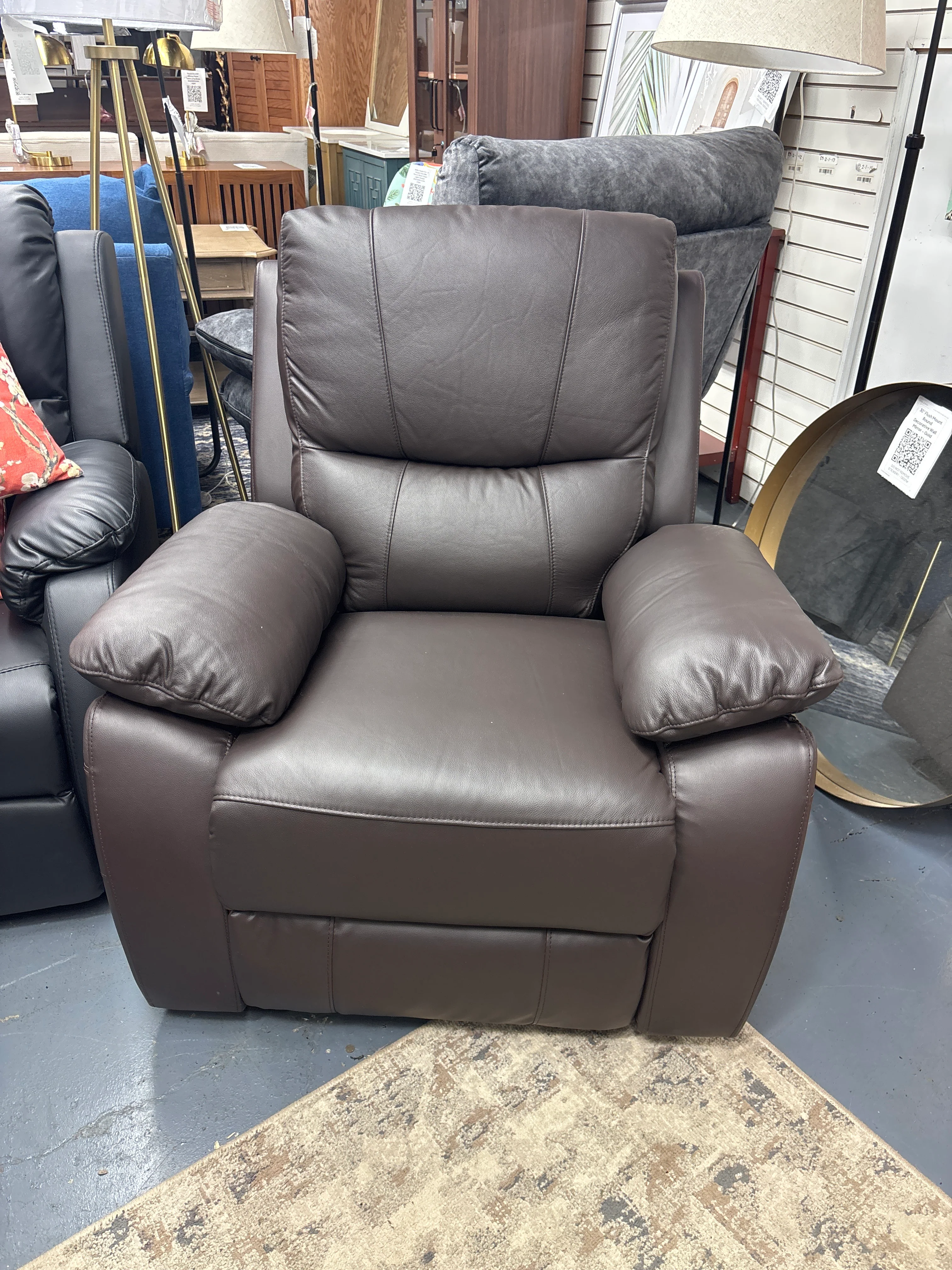Ileana Leather Home Theater Seat - Brown SHOWROOM ITEM - Image 2