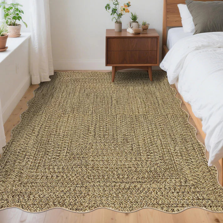 Imitation Braided Collection-Print Rustic Accent Rug 4x6 - Image 2