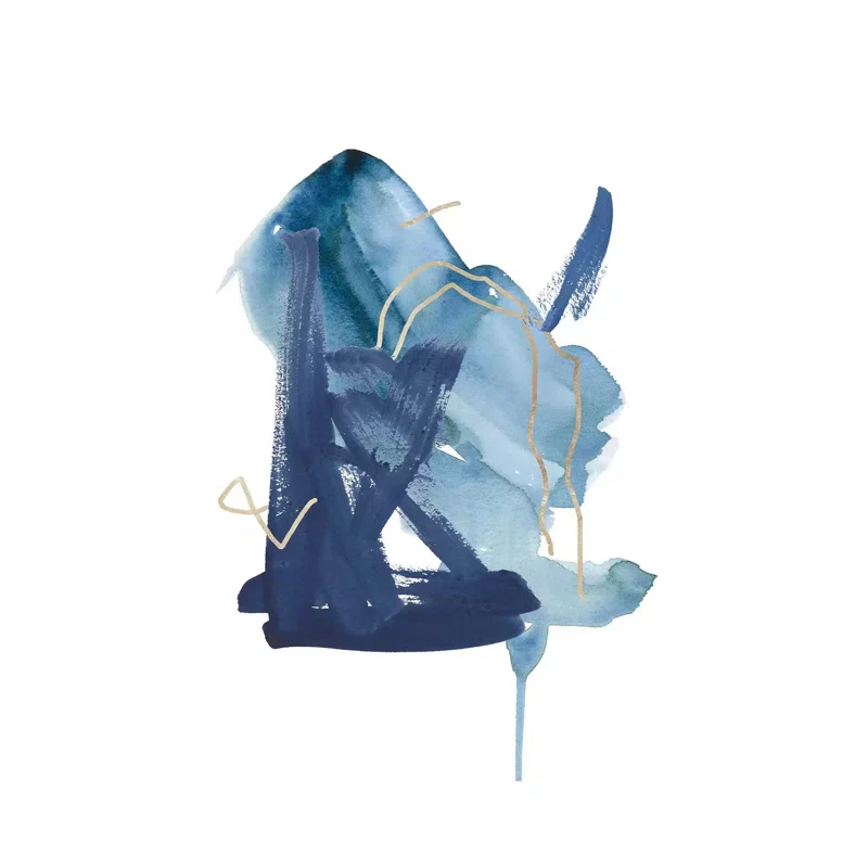 Indigo Collide II by Melissa Wang Painting Print Set of 2 - Image 2