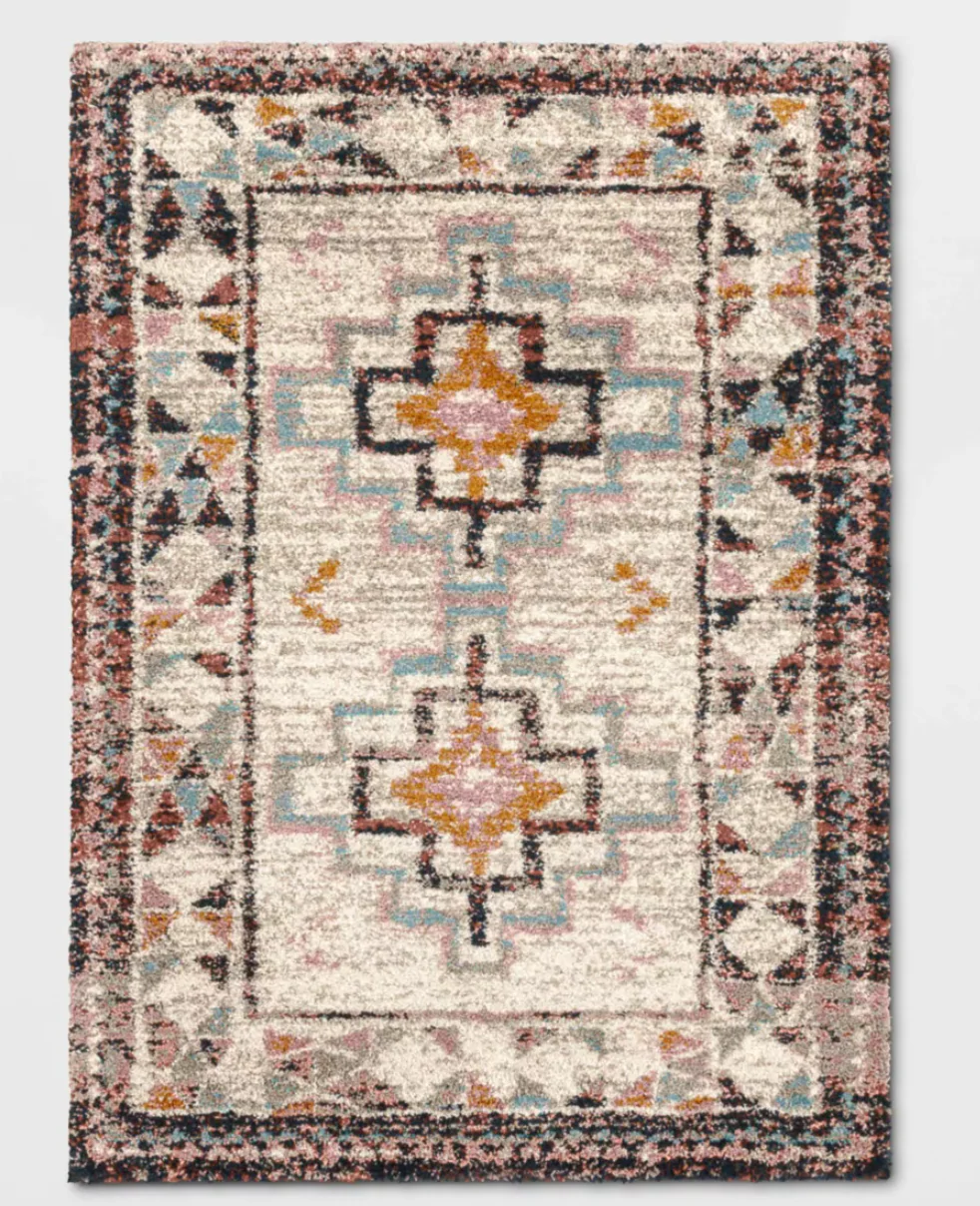 Indoor Geometric Shag Woven Rug - Threshold™. 7 x 10 SHOWROOM ITEM