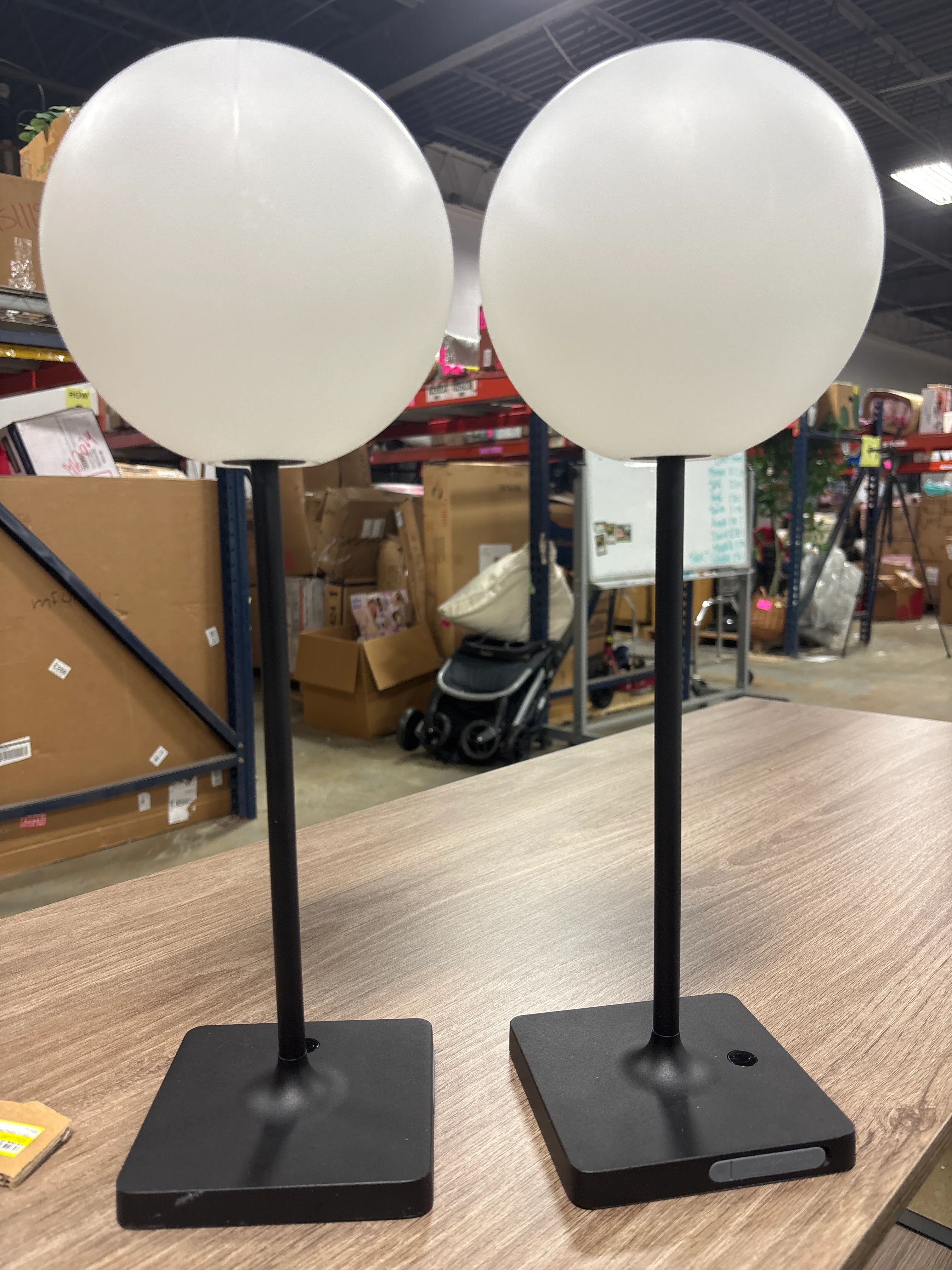 Indoor/Outdoor Metal Globe LED Table Lamp with Touch Sensor - Black SHOWROOM ITEM - Image 2