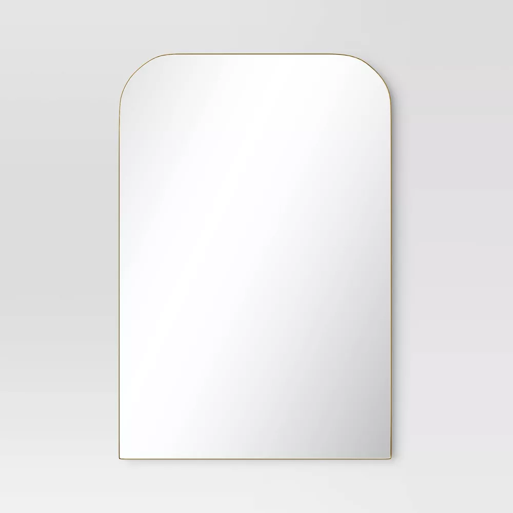 Infinity Mantle Mirror Brass