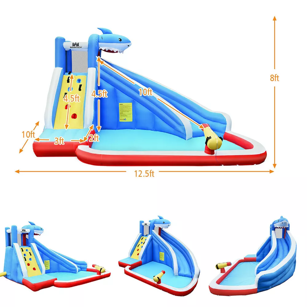 Inflatable Water Slide Animal Shaped Bounce House Castle Splash Water Pool - Image 4
