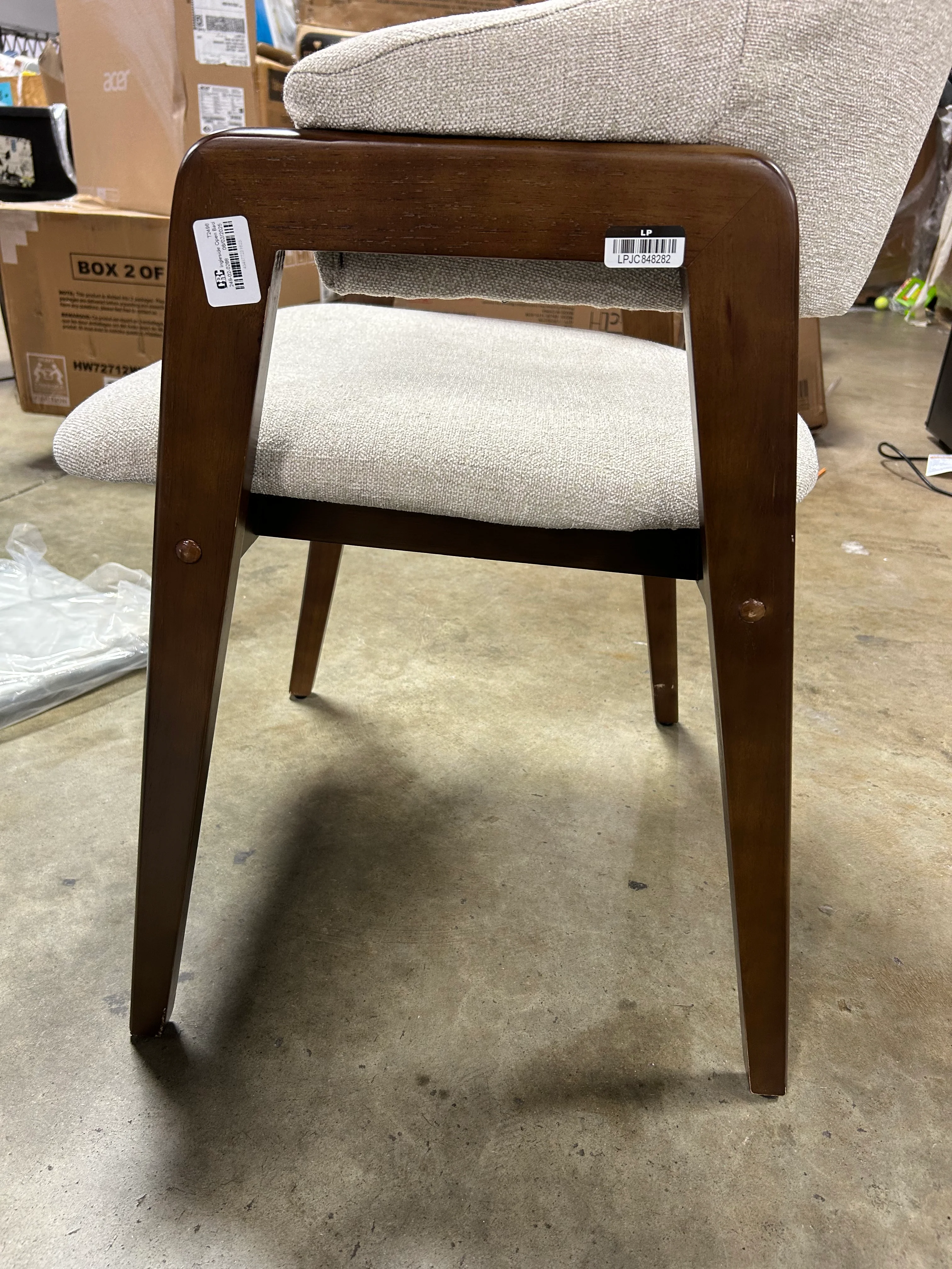 Ingleside Open Back Upholstered Wood Frame Dining Chair - Image 11