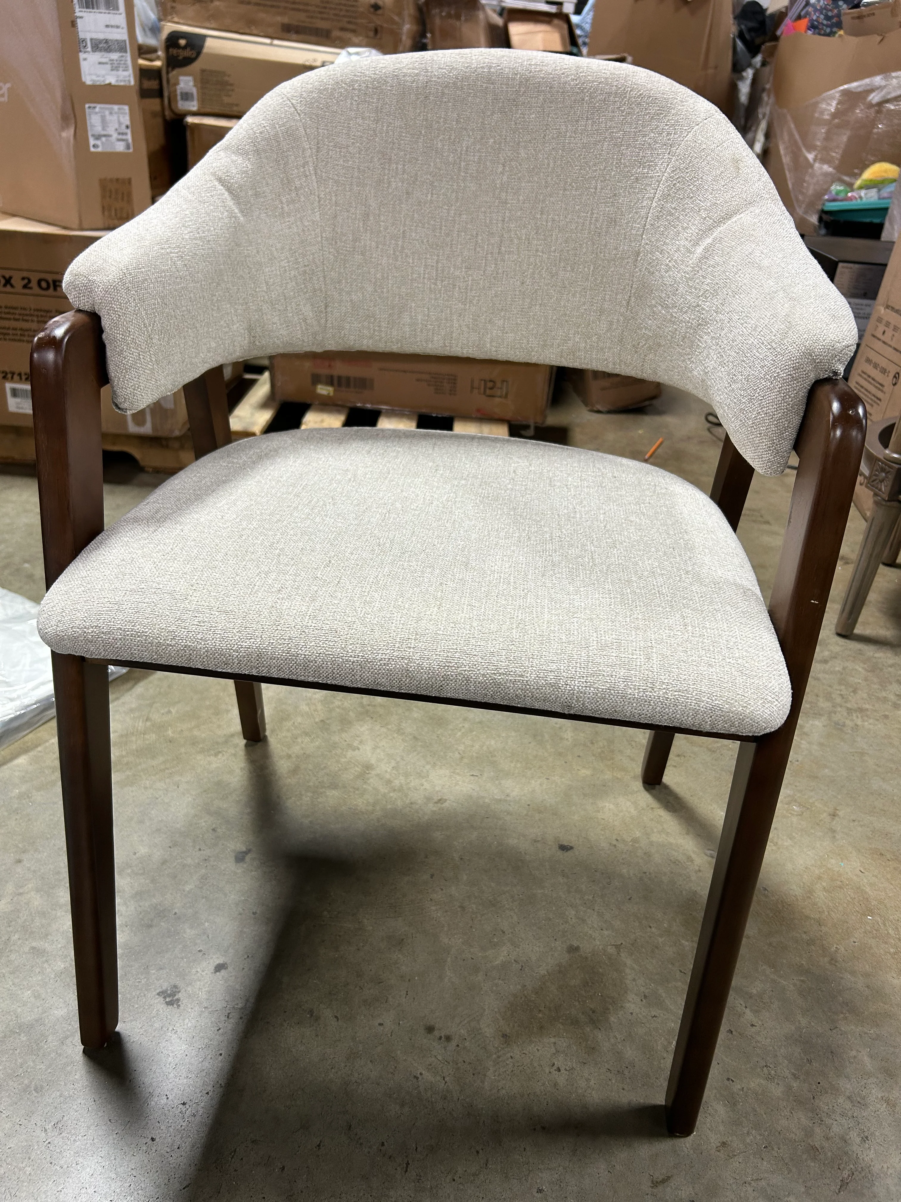 Ingleside Open Back Upholstered Wood Frame Dining Chair - Image 9