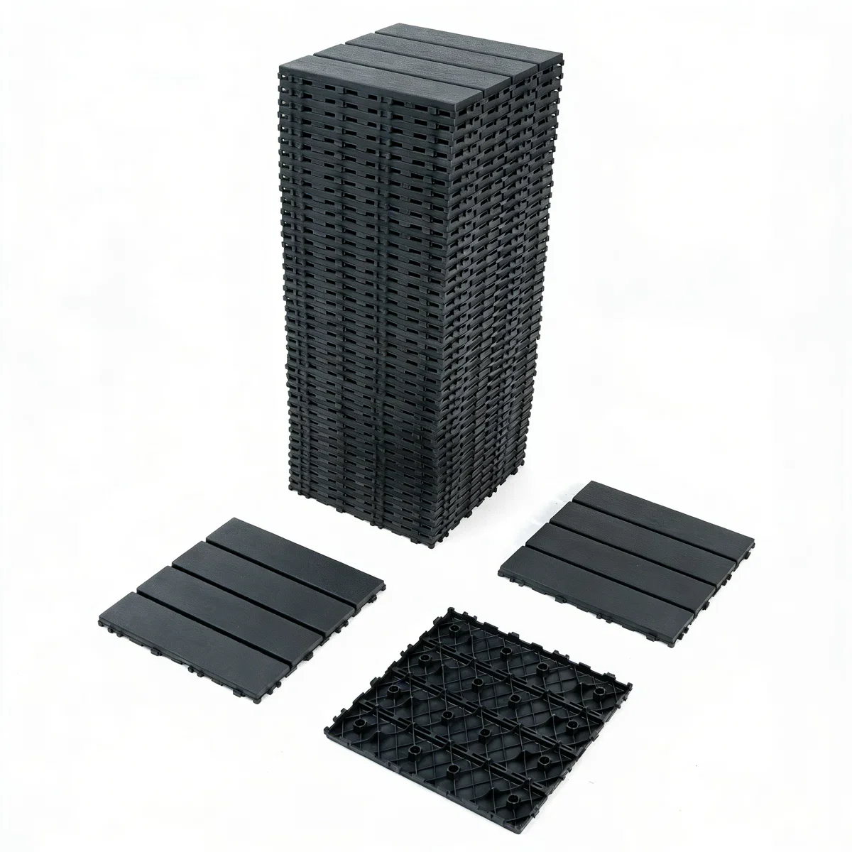 Interlocking Plastic Deck Tiles – Box of 44 Outdoor Waterproof - Image 2